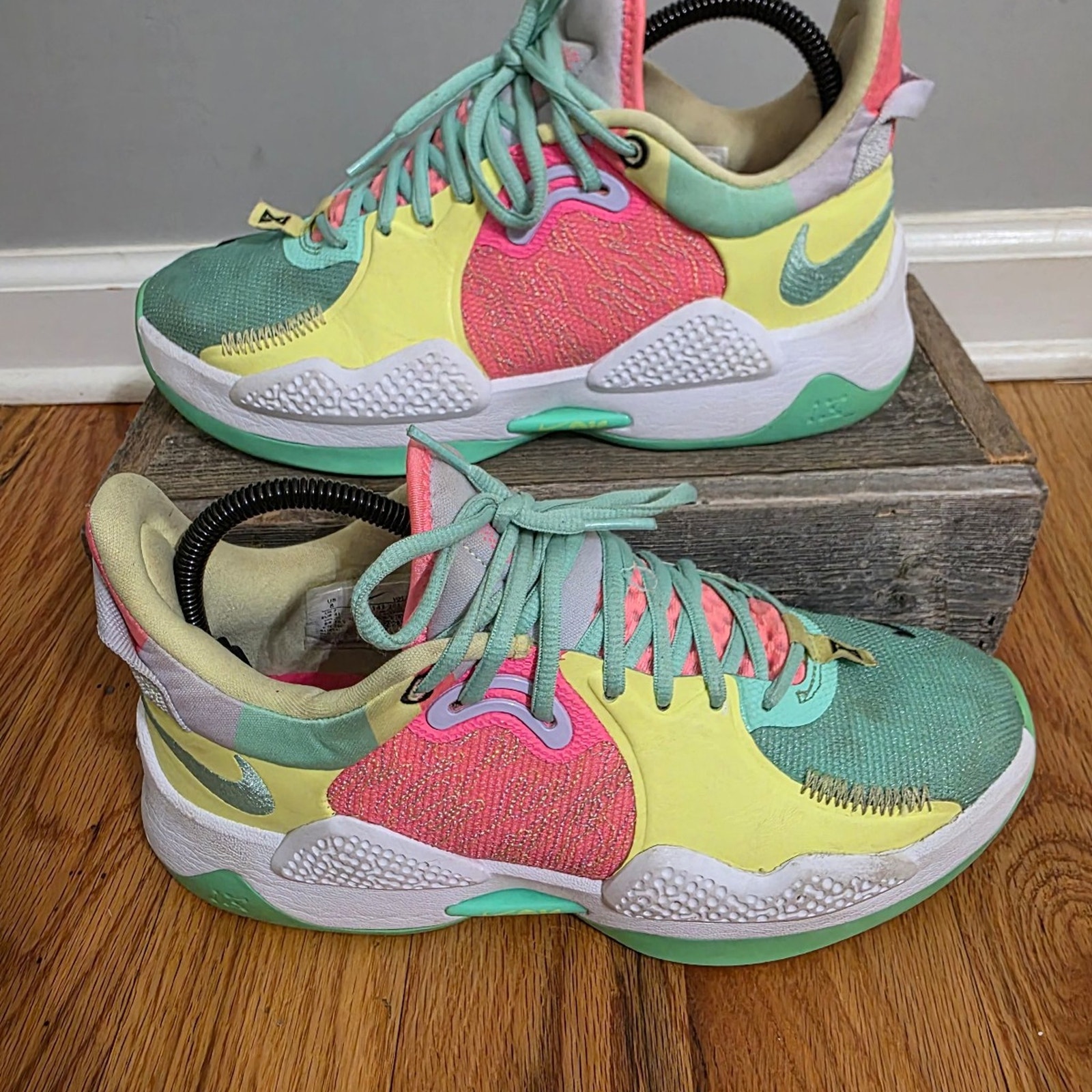 Nike Pg 5 Play For The Future Pastel Basketball Shoes Men's Size 8
